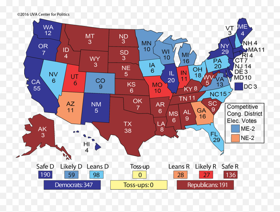 Electoral Map Hillary Clinton Is On Track For A Blowout Win - Pennsylvania Electoral College Emoji,Thermal Imaging Emotions