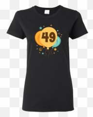 49th Birthday Balloons Womens T - Wirehaired Dachshund T Shirt Emoji,Testicle Emoticon