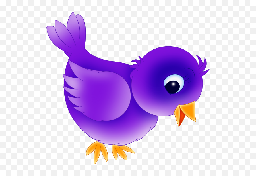 Cute Purple Bird Clip Art Dromggd Top 2 - Transparent Background Cartoon Bird Png Emoji,Purple Bird Emoji