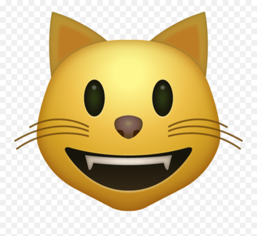 Smiling Cat Emoji Png Apple Hd High Resolution - Smiling Cat Emoji Png,Smiling Emoji
