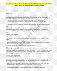 Essentials Of Psychiatric Mental Health - Document Emoji,Loss Of Emotion Drunk