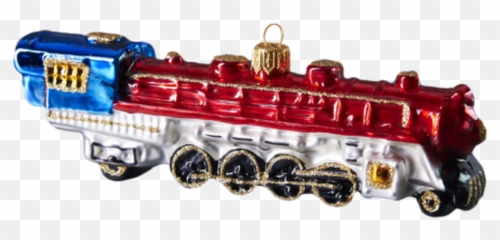 Large Locomotive Steam Train Engine Blown Ornament - Horizontal Emoji,Christmas Tree Emoticon Steam
