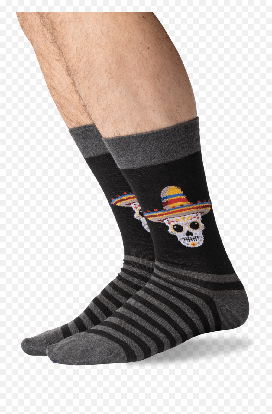 Mens Sombrero Sugar Skull Crew Socks - Unisex Emoji,Sombrero Facebook Emoji