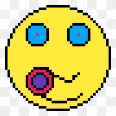 Pixilart - Weird Kissy Face By Stinkystonkspud Sans Bad Time Yellow Eye Emoji,Weird Face Emoticon