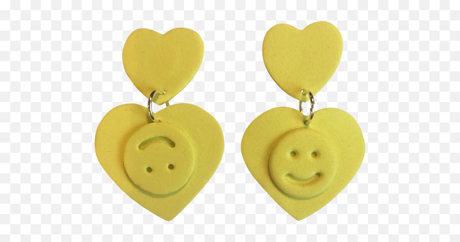 Laser Kitten - Happy Emoji,Emoji Earrings