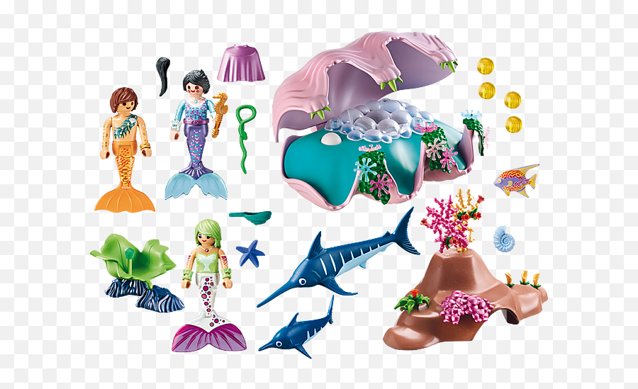 Mermaid Pearl Shell Nightlight - Playmobil Mermaid 70095 Emoji,Minifigure Emotions Clip Art