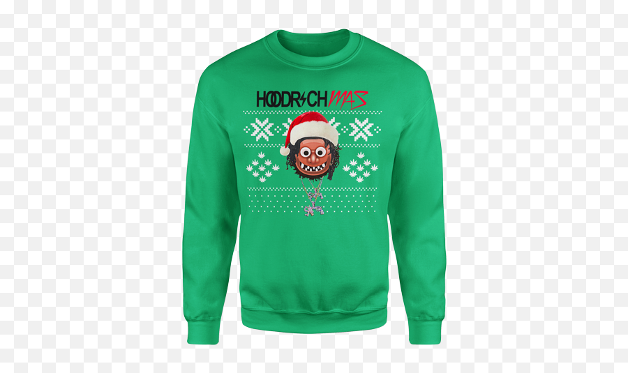 White Fox Ugly Holiday Sweater Ugly - 2 Chainz Dabbing Santa Emoji,Holiday Emoji Christmas Hanukkah