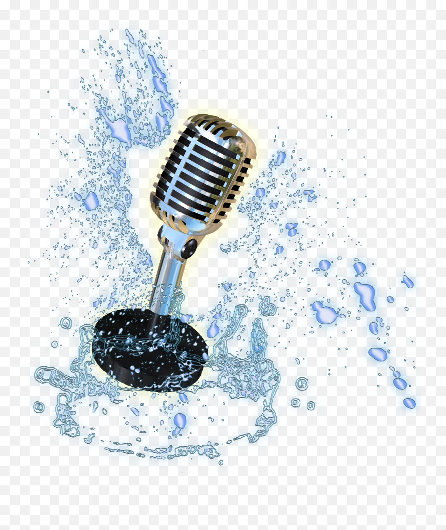 Microphone Water Splashes Audio Drawing Free Image Download - Microphone Water Emoji,Emotion Of Mic Dropping
