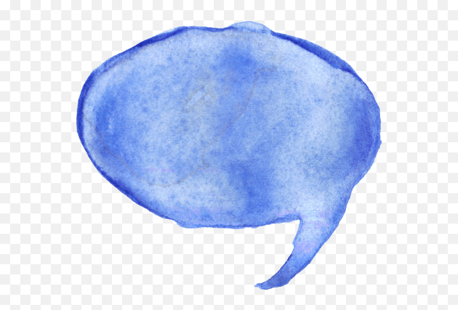 Blue Watercolor Speech Bubble Clipart - Watercolour Speech Bubble Png Emoji,Blowing Bubbles Emoji