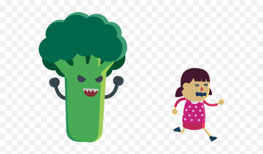 Broccoli Veggie Vegetable Scary Sticker By Request - Running Away From Veggies Emoji,Veggie Emoji