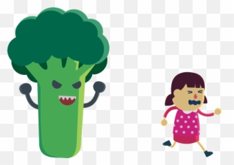 Broccoli Veggie Vegetable Scary Sticker By Request - Running Away From Veggies Emoji,Veggie Emoji