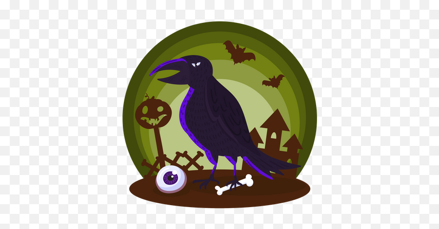 Spooky Illustrations Images U0026 Vectors - Royalty Free Emoji,Raven Emojir