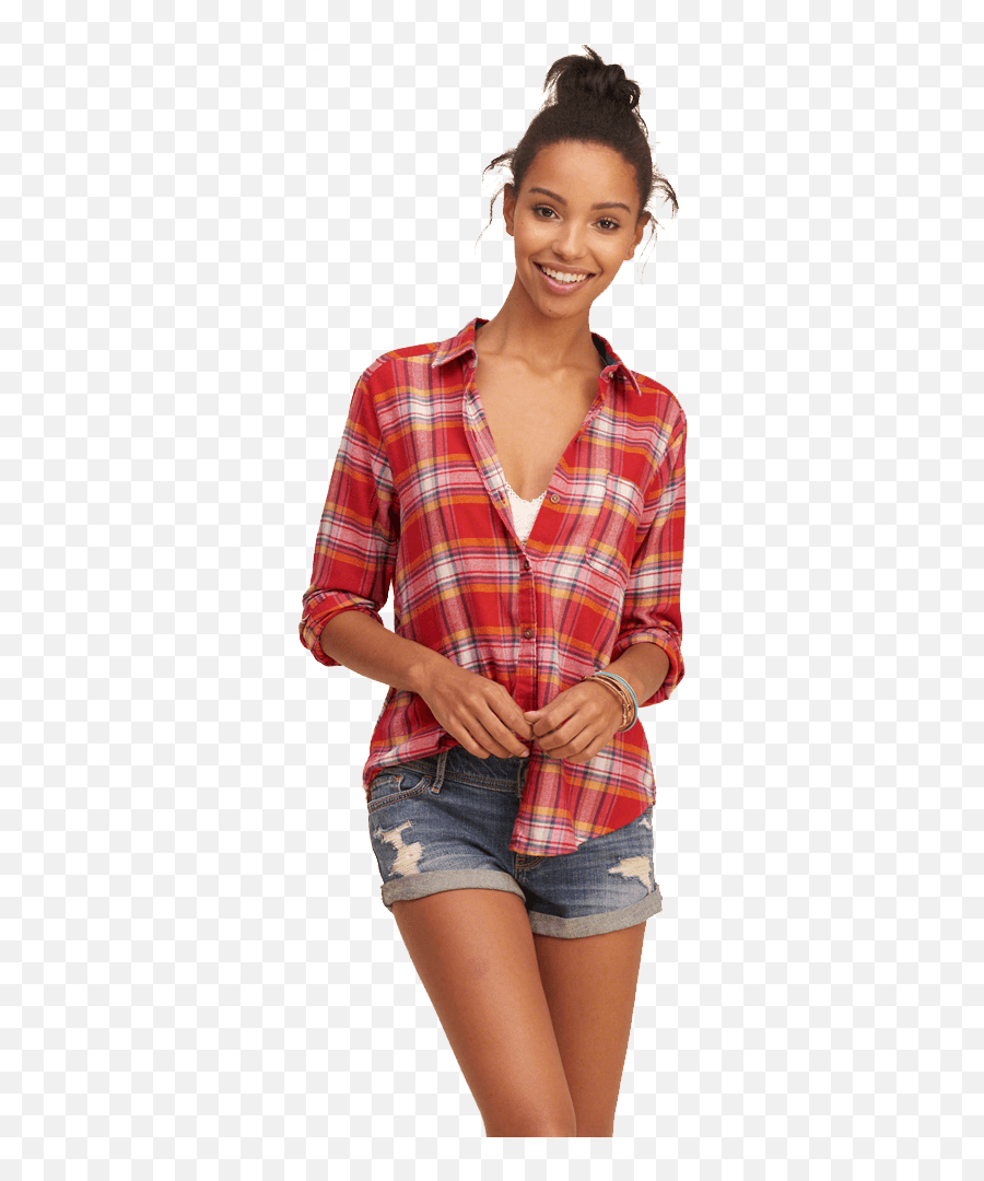 Boyfriend Easy Plaid Shirt - Hollister Plaid Shorts Womens Emoji,Female Emoji Joggers