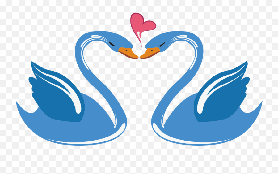 Download Swan Love Cartoon - Enamorados Dibujos De Cisnes A Dibujos De Cisnes A Color Emoji,Emoji De Enamorado