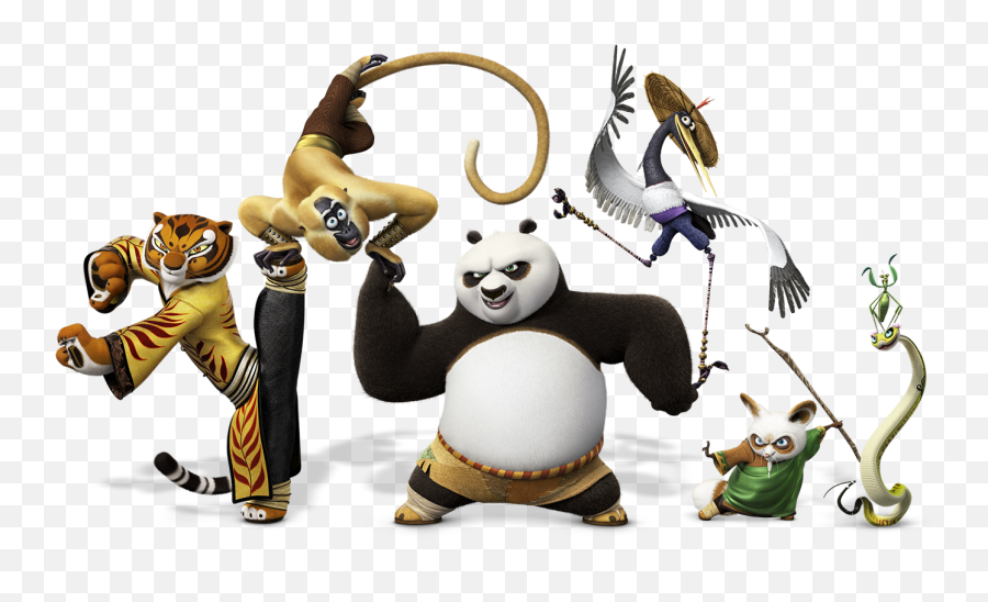 Panda Clipart Kung Fu Panda 3 Panda Kung Fu Panda 3 - Kung Fu Panda The Furious Five Emoji,Emoji Movie Cast