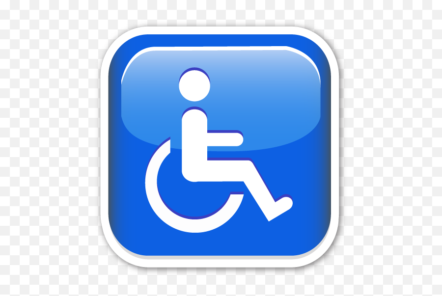 Wheelchair Symbol - Handicapped Emoji Transparent Background,Wheelchair Emoji