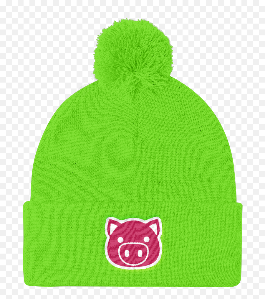 Download Emoji Pig Beanie Swish Embassy - Dope Pom Pom Knit Toque,Pig Emoji Png