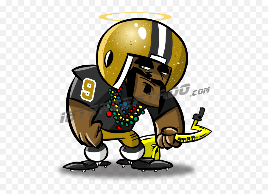 Saints Grande Reflejado Equipos Nfl Futbol Americano Nfl Nfl - Santos De Nueva Orleans Caricatura Emoji,Unc Tar Heel Emoji