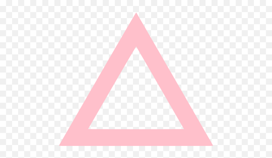 Pink Triangle Outline Icon - Triangle Icon Aesthetic Pink Emoji,Triangle Shades Emoticon