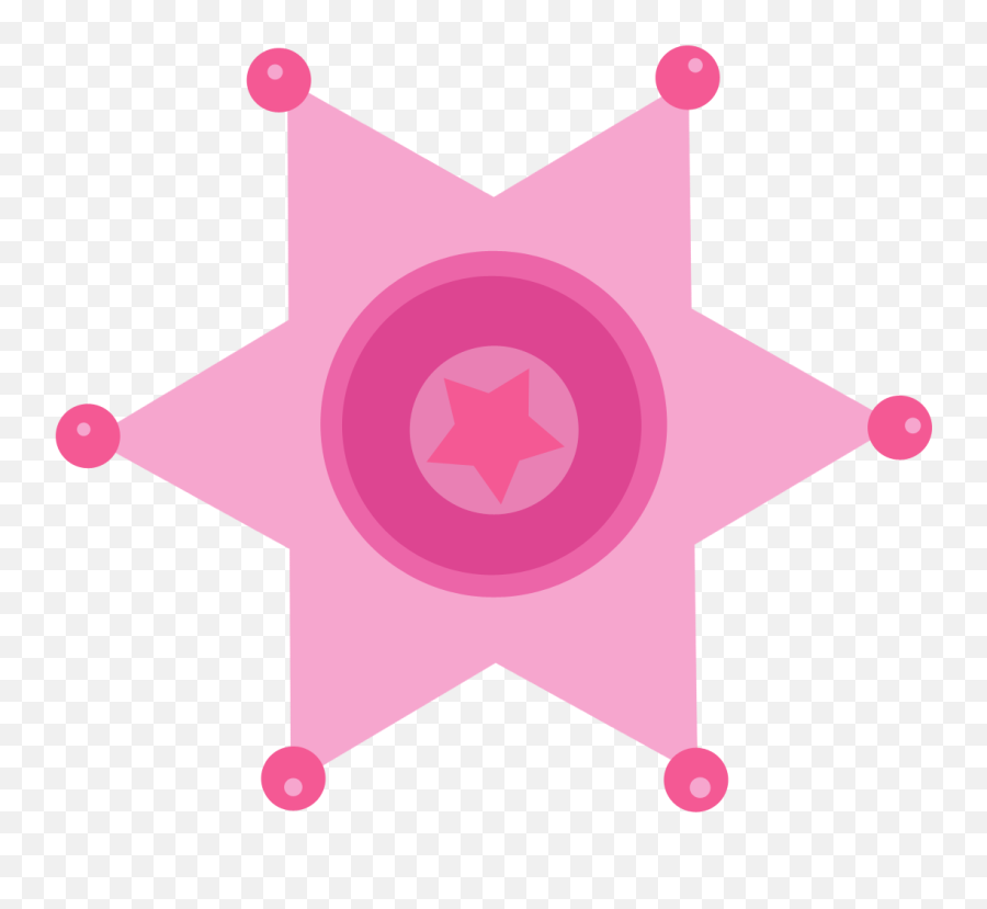 Clipart Stars Sherrif Clipart Stars - Estrela Xerife Rosa Png Emoji,Emoji Sheriff