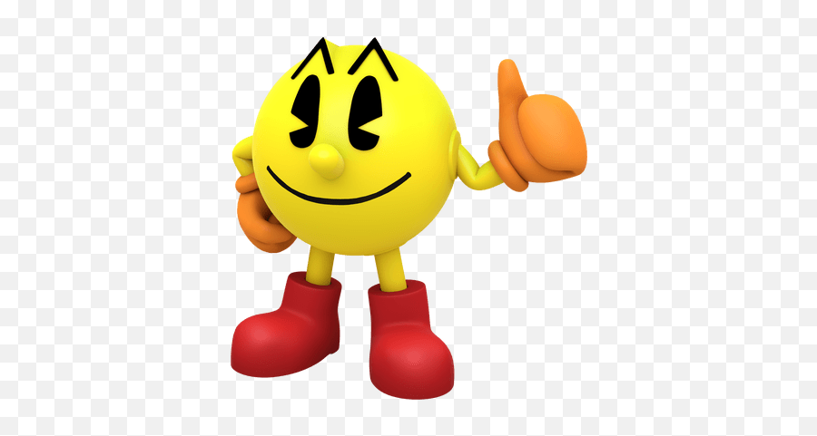 Pacman Large Standing Transparent Png - Pac Man Transparent Emoji,Facebook Emoticons Pacman