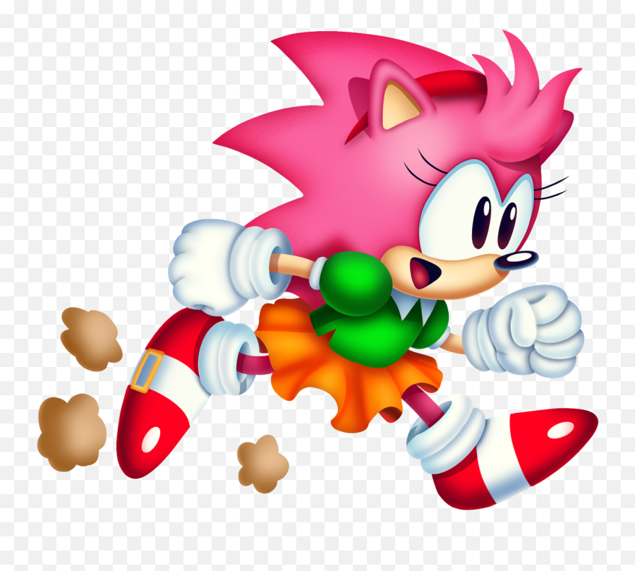 Classic Sonic - Classic Amy Rose Render Emoji,Tumblr Emoticon Render