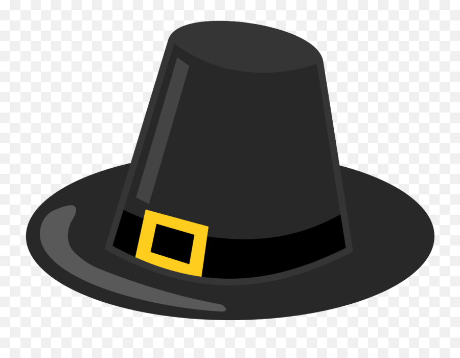 Pilgrim Hat With Black Band Png Svg - Thanksgiving Cartoon Pilgrim Hat Emoji,Pilgrim Emoji