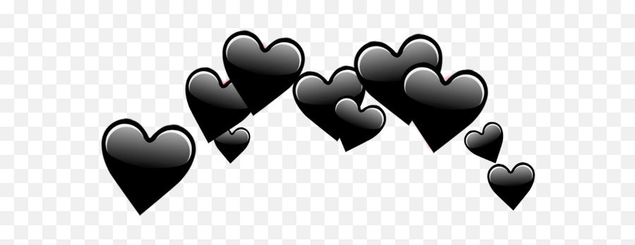 Heartcrown Heart Crown Black Sticker By Pngsbyaurora - Girly Emoji,Heart Emoji On Snapchat