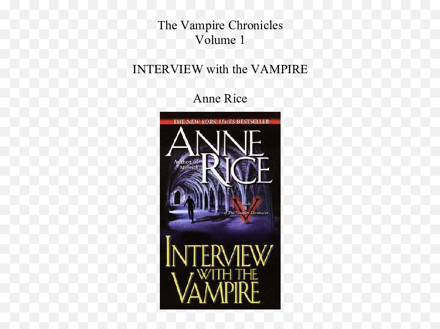 Pdf The Vampire Chronicles Volume 1 Interview With The - Language Emoji,Heartgoing To Burst Through My Chest With Emotion Quote