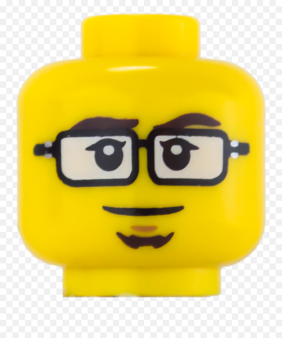 Download Hd Lego Head Glasses Goatee - Lego Head Goatee Glasses Emoji,Mickey Mouse Head Emoticon
