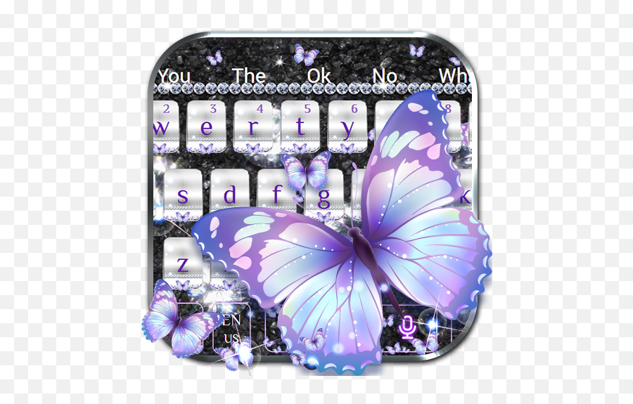 Download Glitter Diamond Butterfly Keyboard On Pc U0026 Mac With - Girly Emoji,Purplebutterfly Emojis