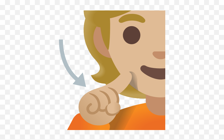 Gehörlose Person Mit Mittelheller Hautfarbe - Acessibilidade Comunicacional Para Surdos Emoji,Emoticons Kussmund