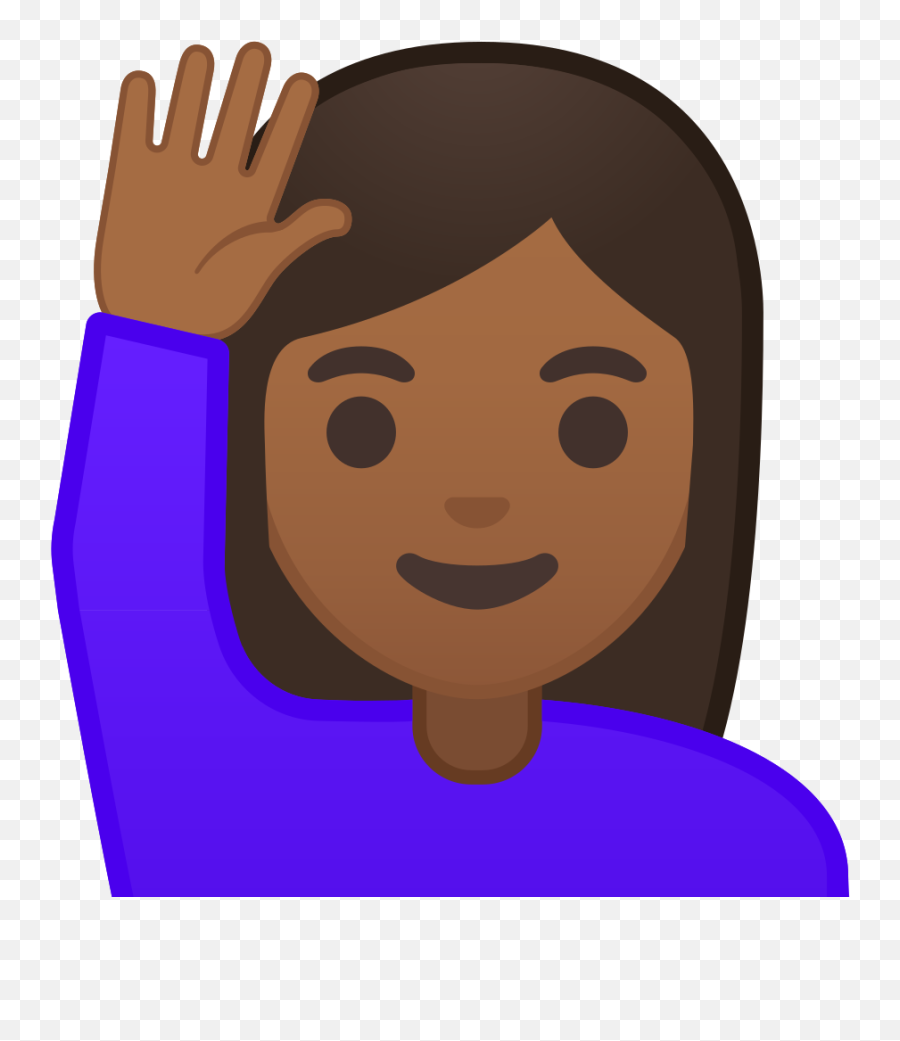 Medium Emoji,Girl Raising Hand Emoji