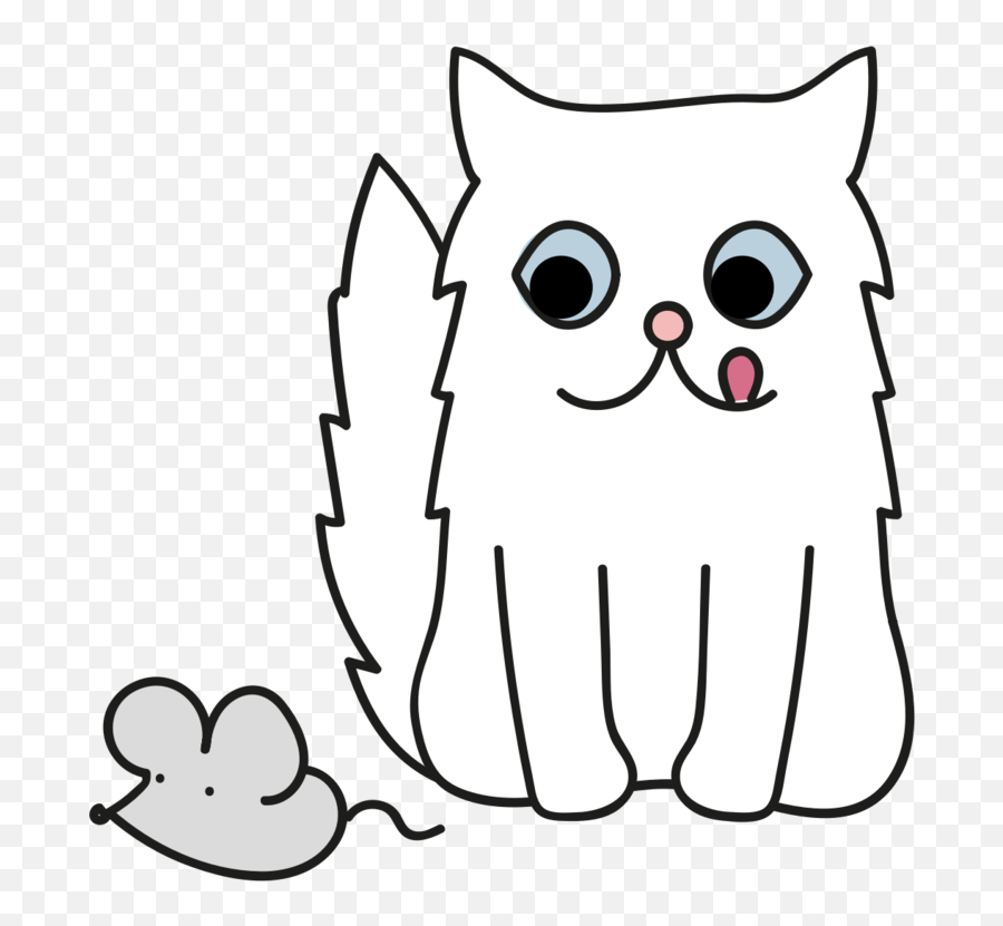 Emotion Monochrome Photography - Persian Cat Drawing Cartoon Emoji,Cat Emotion