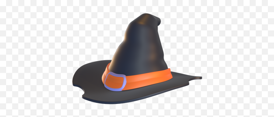 Premium Witch Hat 3d Illustration Download In Png Obj Or Emoji,Witch Emoticon Text.