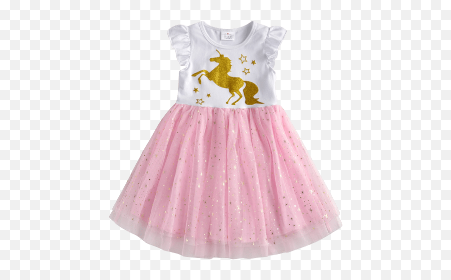 Gold Unicorn Dress For Girl - Unicorn Dress Emoji,100 Unicorn Emojis