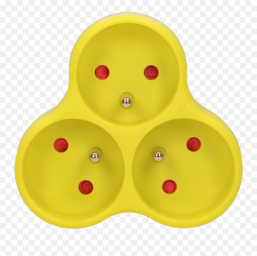 Triple Socket Outlet Yellow Orno Polska - Living Innovations Emoji,Emoji Figet Spinner