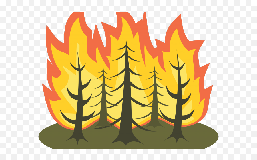 Fire Clipart Pollution - Forest Fire Clipart Png Download Dibujo Incendios Forestales Animados Emoji,Tsunami Emoji