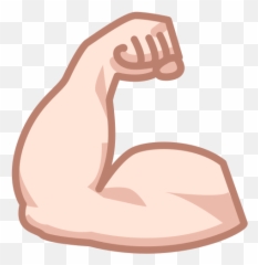 Flexed Biceps - Bicep Emoji With Black Background,Flex Emoji