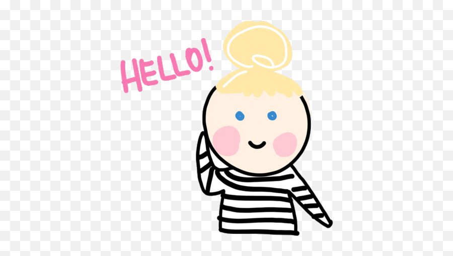 Girl Hello Sticker By Ivo Adventures Hello Sticker Hello - Girl Hello Gif Animated Emoji,Waving Emoticon Gif
