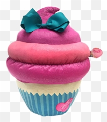 Pink Blue Cupcake Sticker - Stuffed Toy Emoji,Cupcake Emoji Pillow