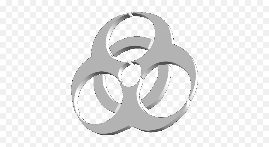 Metal Bio Biohazard Grey Sticker By Goosebumpsbitch - Solid Emoji,Hazard Symbol Emoji