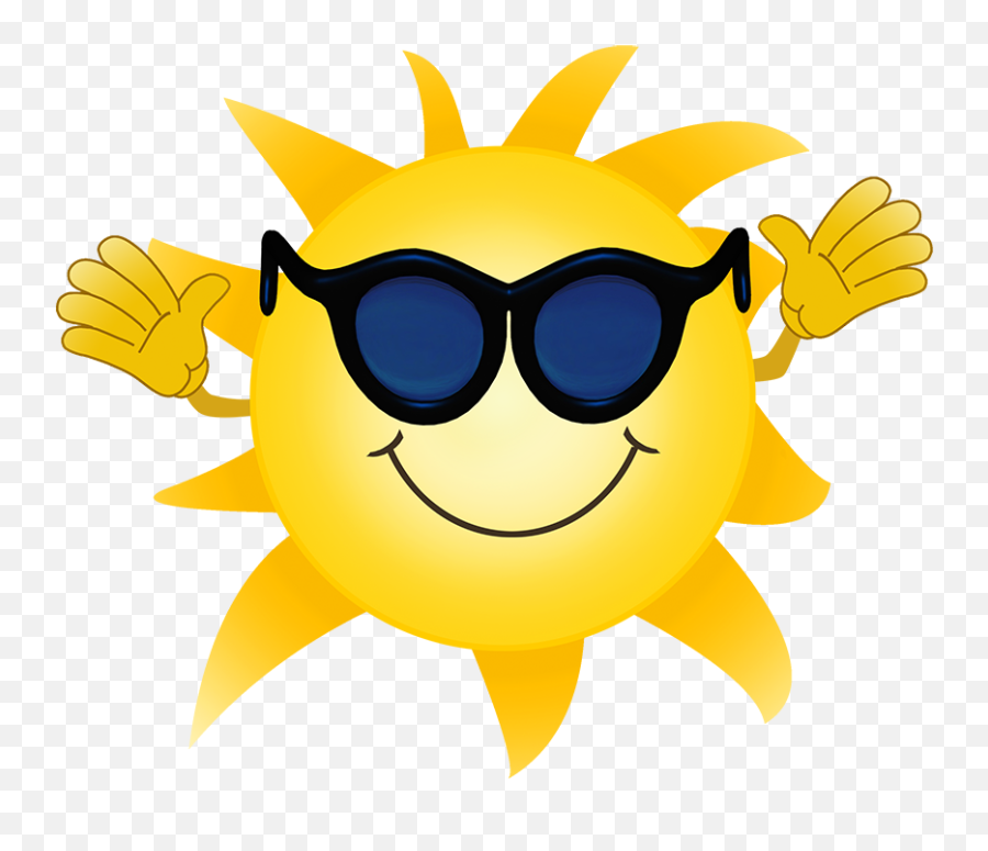 Sun Clipart - Funny Images Of Suns Emoji,Waving Emoticon