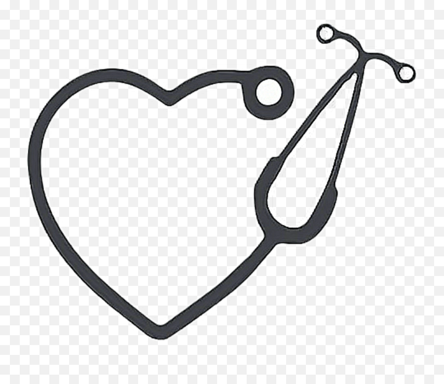 Stethoscope Heart Nursing Nurse - Stethoscope In A Heart Emoji,Trans Heart Emoji