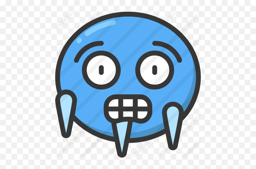 Cold - Cold Face Icon Emoji,Freezing Emoji