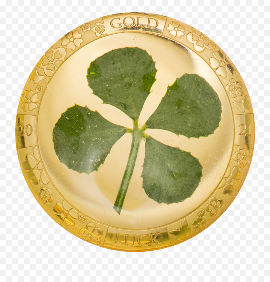 Palau - 1 Gram Gold Palau Four Leaf Clover Emoji,Gold Green Emotions