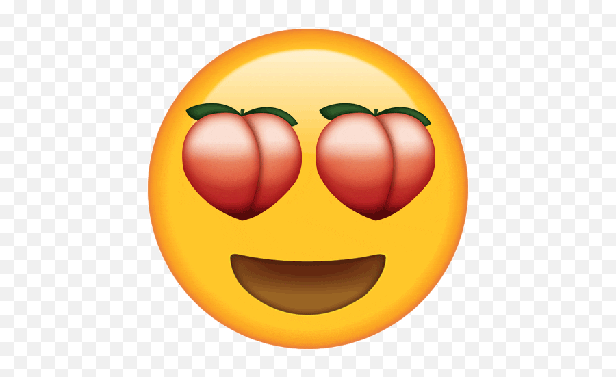 Peach Animated Emoji Sticker - Emoji In Love,What Does The Sarcastic Emoticon Look Like
