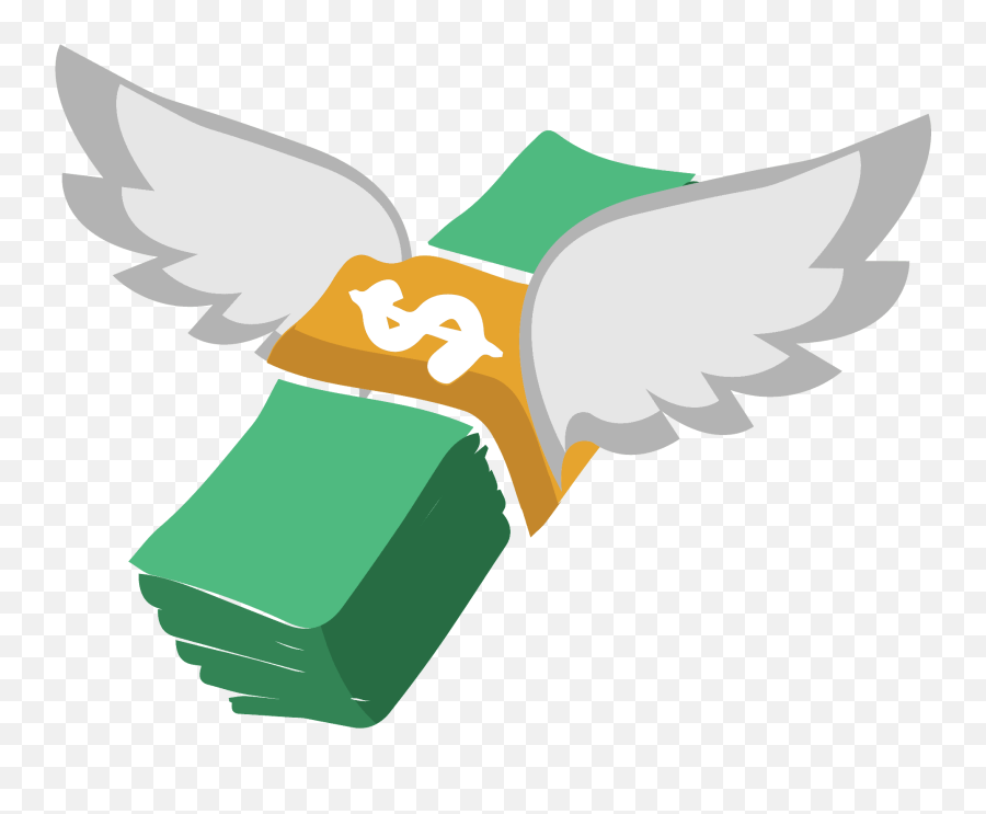 Money With Wings Emoji Clipart,Cash Emoji