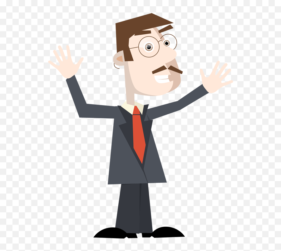 Businessman Excited With Hands Up - Business Person Clip Art Emoji,Businessman Emoji
