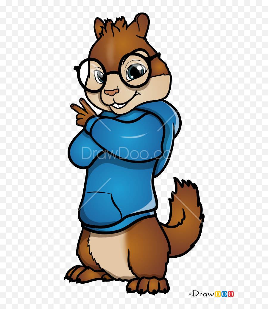 How To Draw Simon Seville Alvin And - Draw Alvin And The Chipmunks Emoji,Chipmunk Emoji